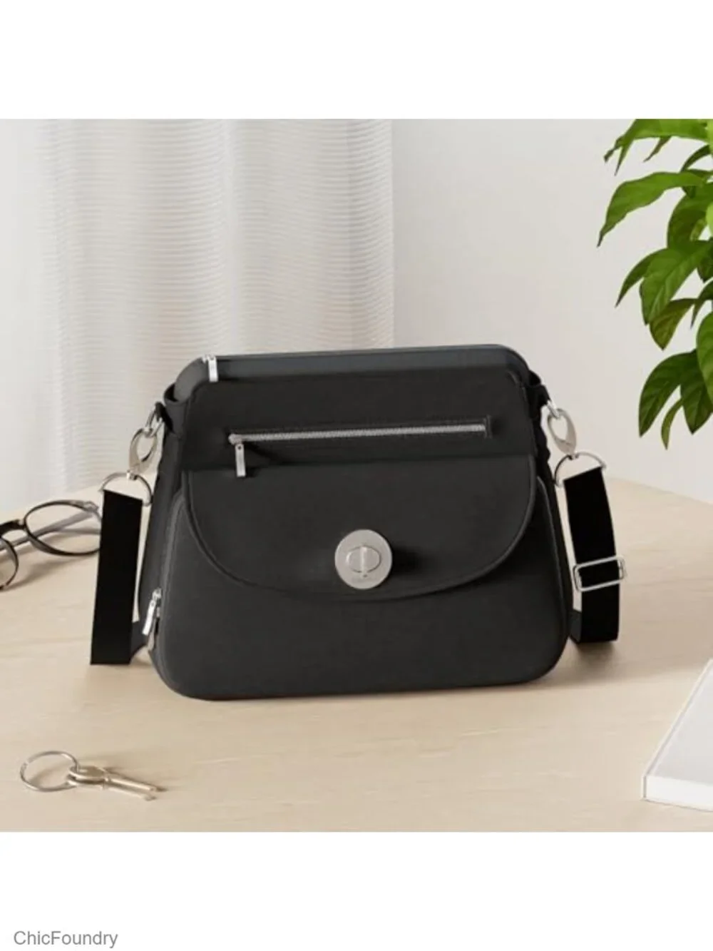 Lightweight Water-Resistant Crossbody Bag with RFID, Adjustable Strap